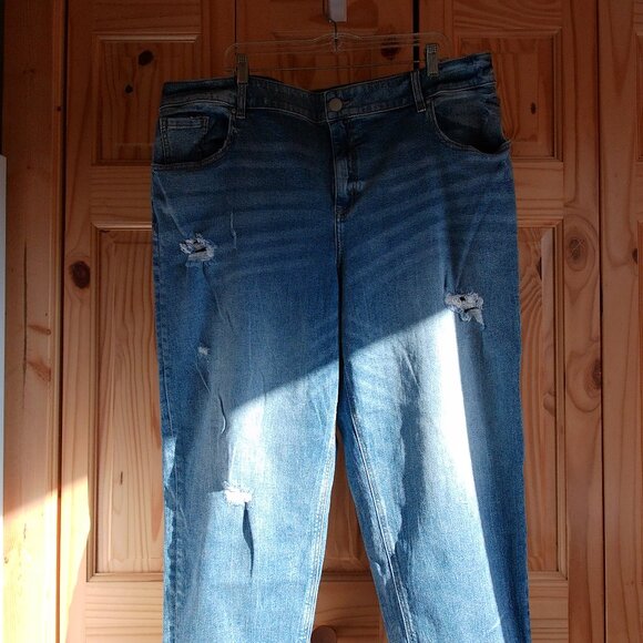 Lane Bryant Jeans Women's  Flex Magic Waist Mid Rise Girlfriend Crop Size 24 - Picture 1 of 4